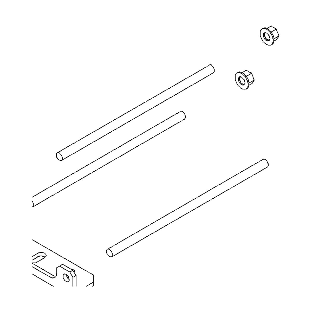 1049-3 PARKER TIE ROD KIT, 4 SECTION VALVE