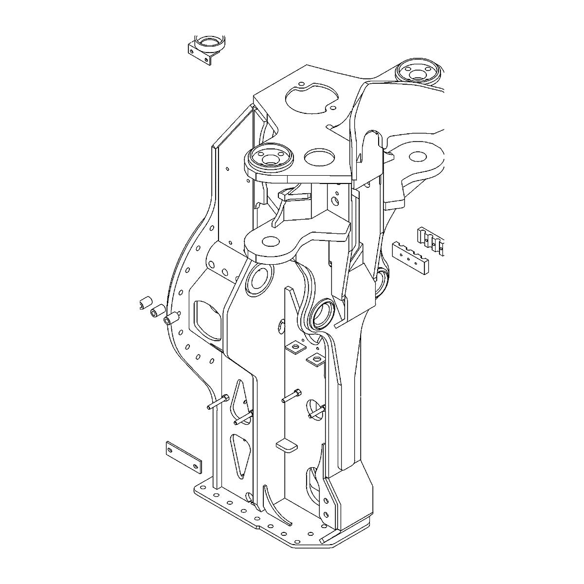 1230 Weldment, Tower 2 Roller