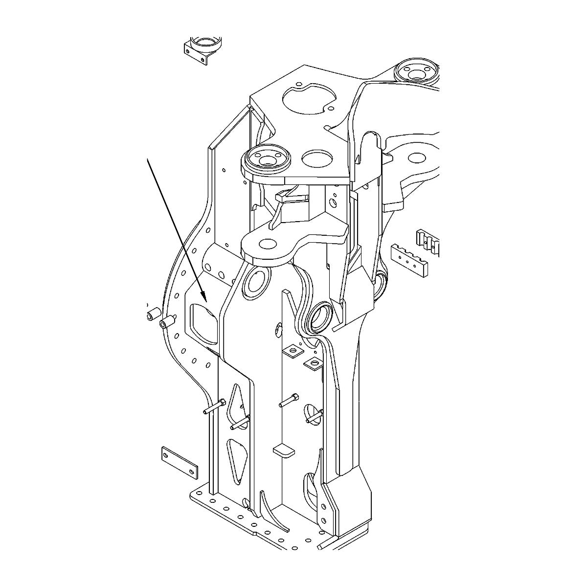 1273 Weldment, Tower 2 Roller