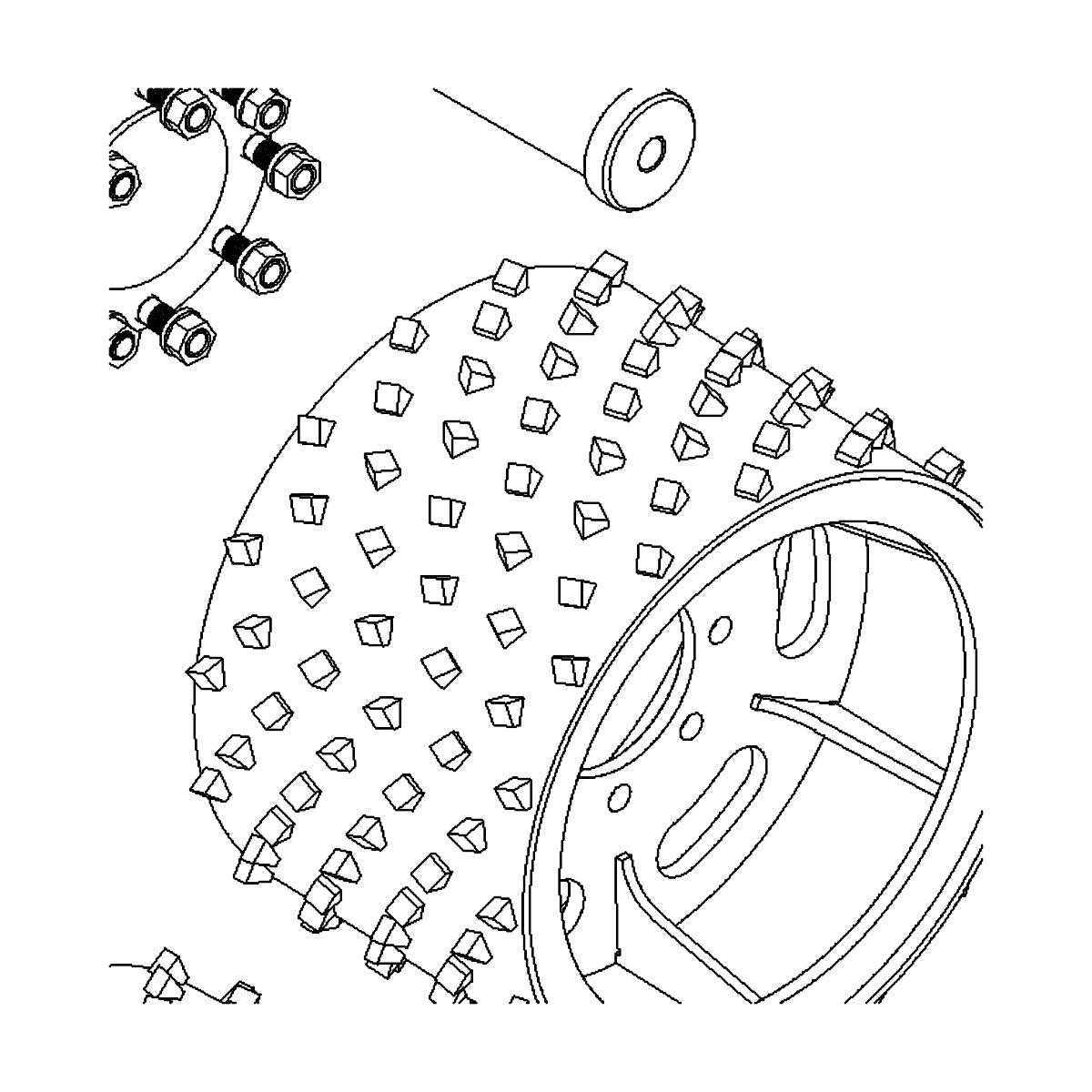 1280l Roller, 21 1/2" Left
