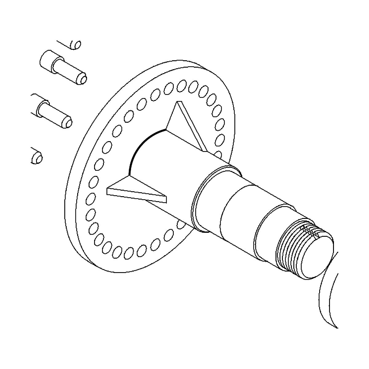 1379 ECCENTRIC SPINDLE, WELDMENT