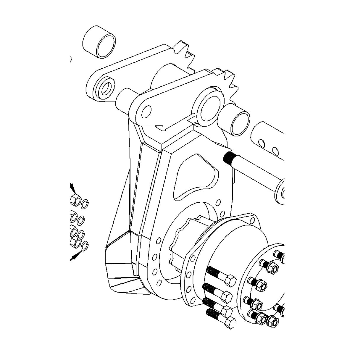 1402r SWING ARM CF18 WELDMENT RIGHT