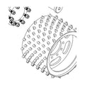 1403l CF18 ROLLER WHEEL - LEFT