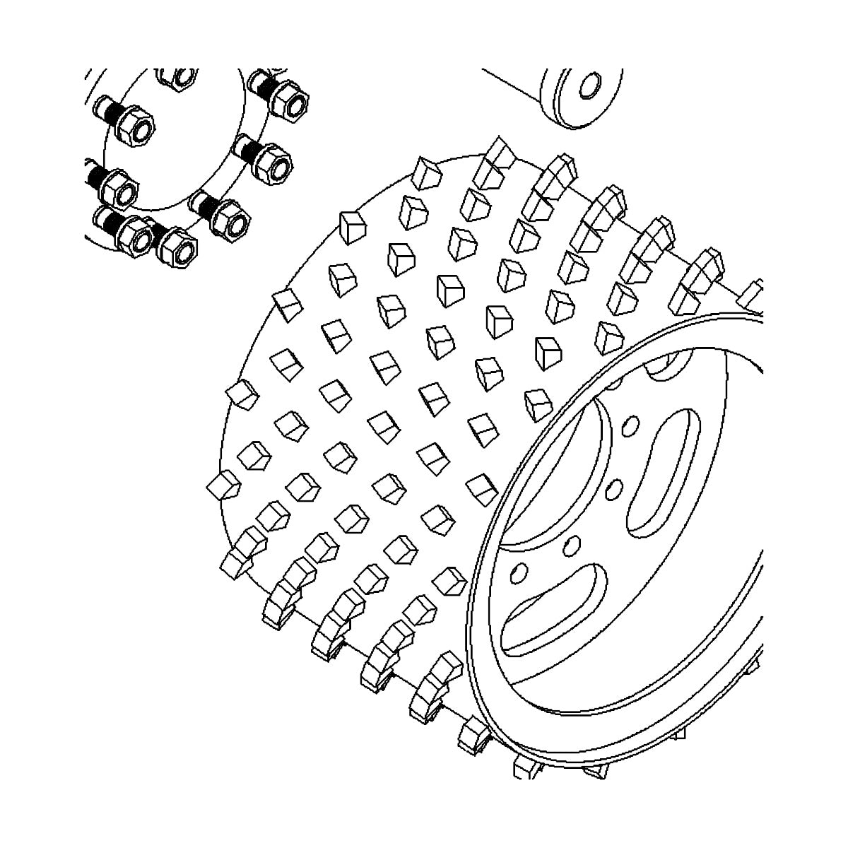1403l CF18 ROLLER WHEEL - LEFT