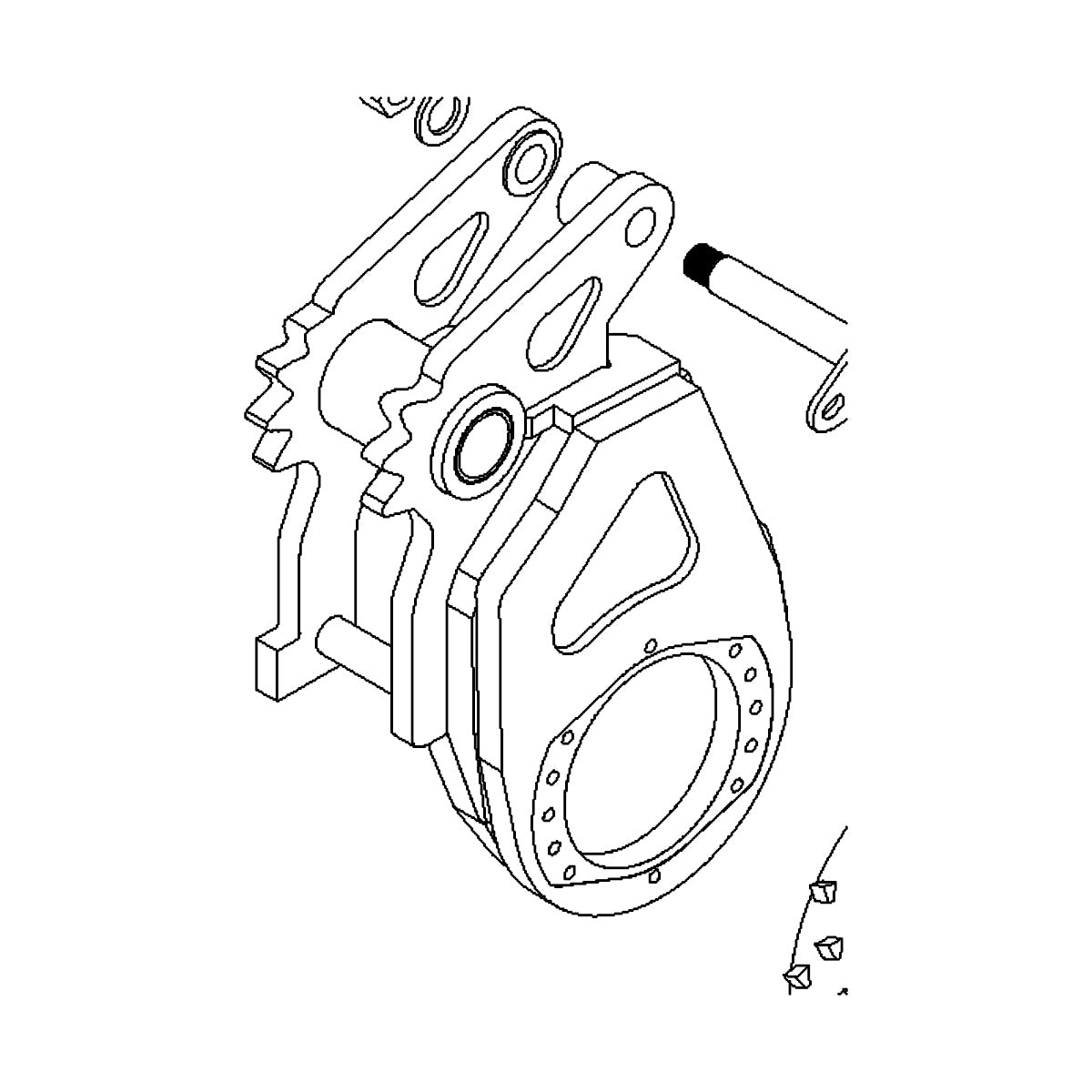 1590l FABTEK, 2 ROLLER CONVERSION SWING ARM - LEFT