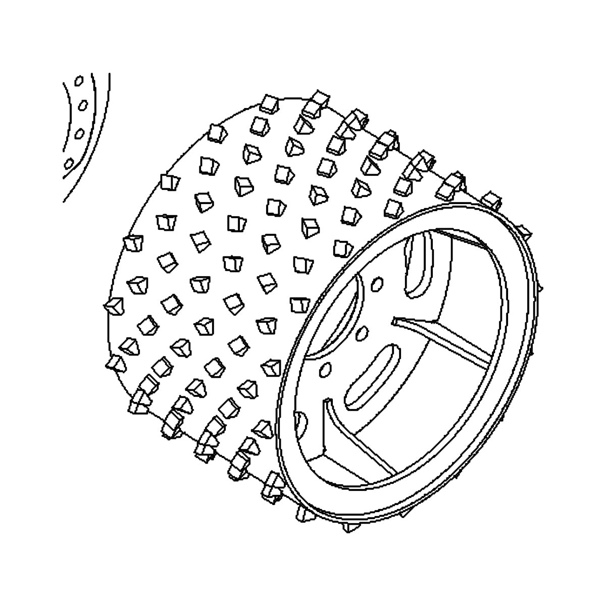 1591l FABTEK, ROLLER WHEEL, 21 1/2 MSO8
