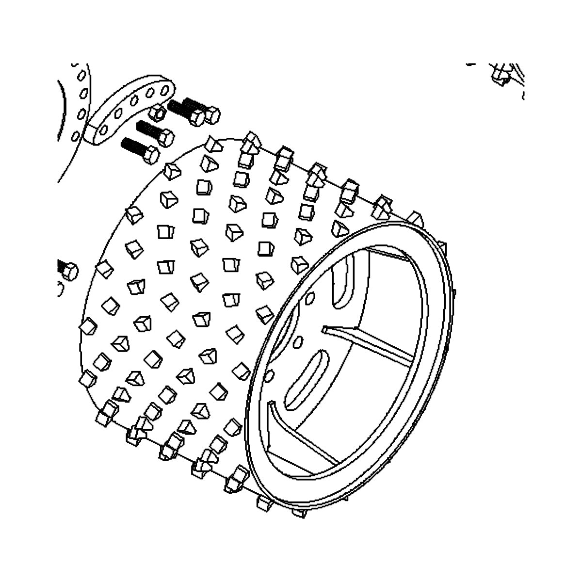 1591r FABTEK, ROLLER WHEEL, 21 1/2 MSO8