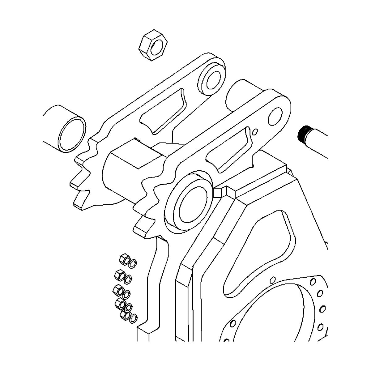 1653l Weldment, Swing Arm Left