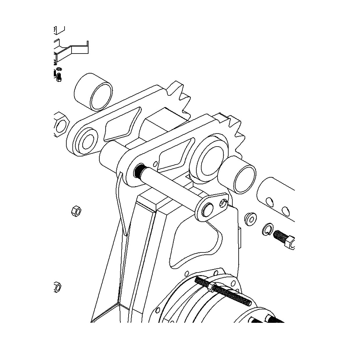 1653r Weldment, Swing Arm Right