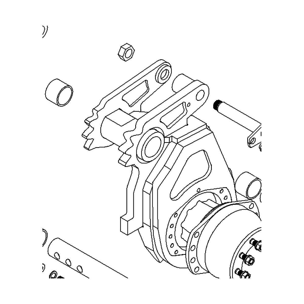 1853l Weldment, Swing Arm Left