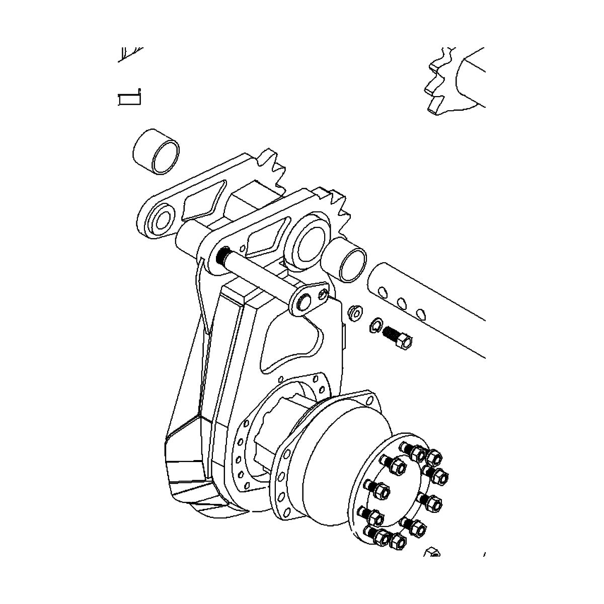 1853r Weldment, Swing Arm Right