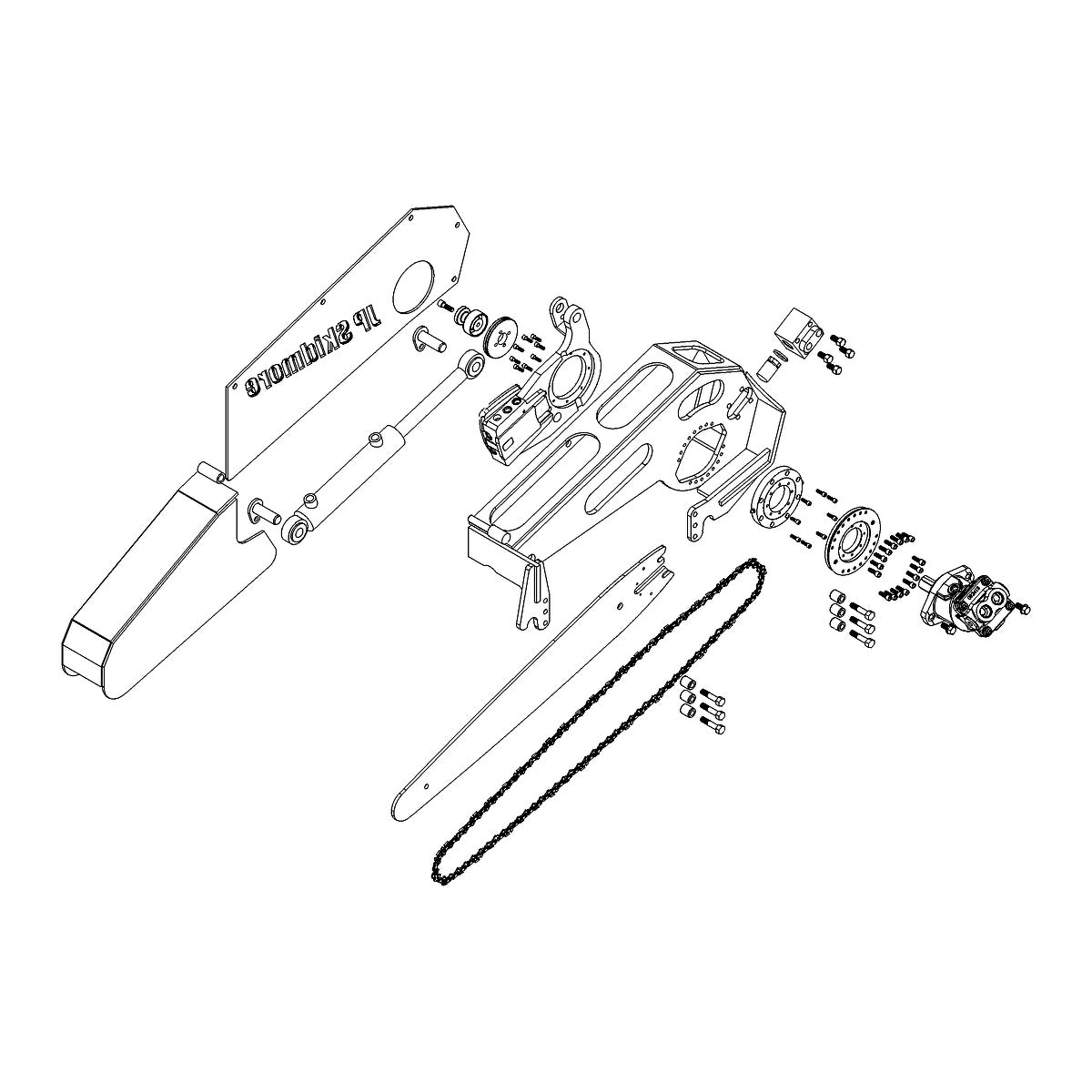 1915 BP250 GRAPPLE SAWBOX .404 ASSEMBLY
