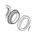 2501-2 FABTEK OEM UPPER HUB INNER BEARING SET